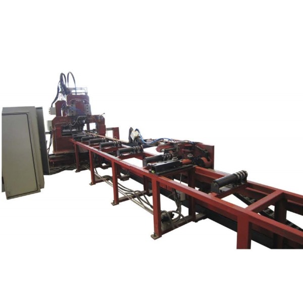 CNC Flat Steel  Punching & Cutting Line -plate width 120mm，hole φ40mm 